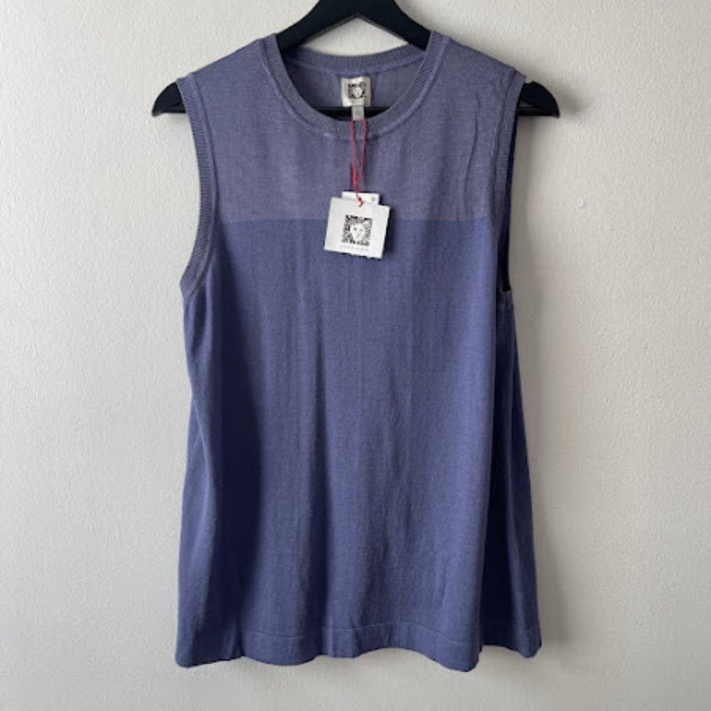 Anne Klein Silk knit Sleeveless Top - Picture 4 of 8